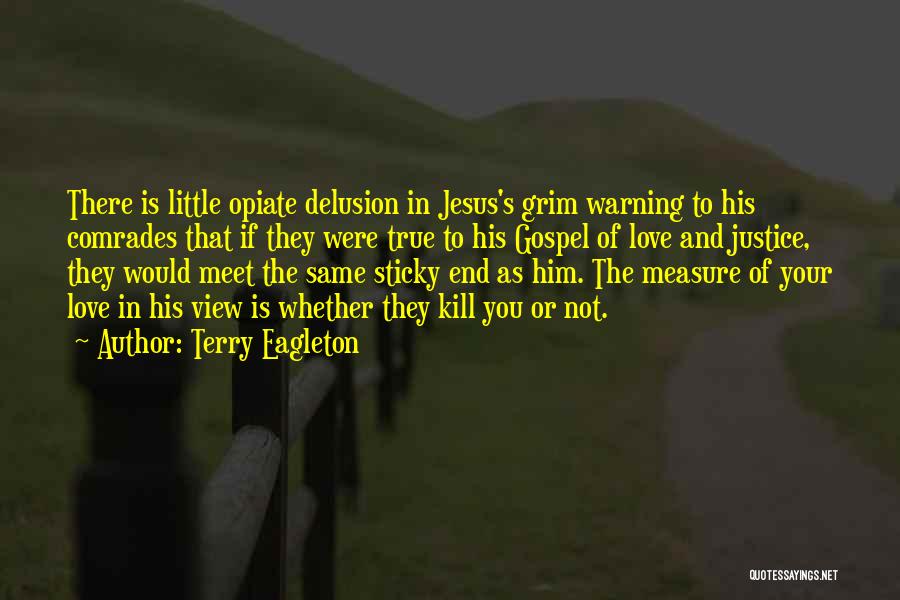 Terry Eagleton Quotes: There Is Little Opiate Delusion In Jesus's Grim Warning To His Comrades That If They Were True To His Gospel
