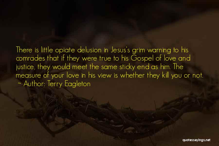 Terry Eagleton Quotes: There Is Little Opiate Delusion In Jesus's Grim Warning To His Comrades That If They Were True To His Gospel