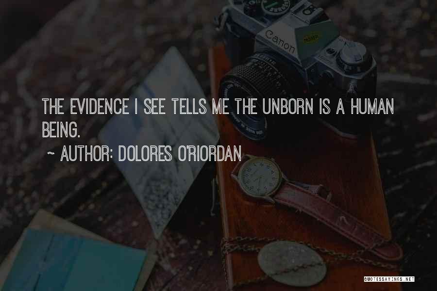 Dolores O'Riordan Quotes: The Evidence I See Tells Me The Unborn Is A Human Being.