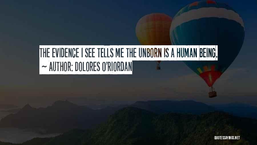 Dolores O'Riordan Quotes: The Evidence I See Tells Me The Unborn Is A Human Being.