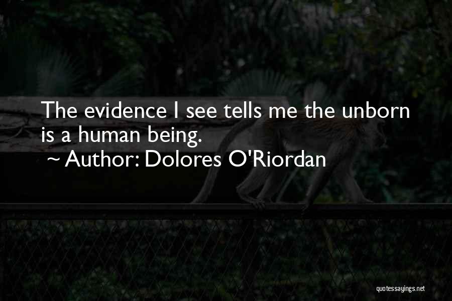 Dolores O'Riordan Quotes: The Evidence I See Tells Me The Unborn Is A Human Being.