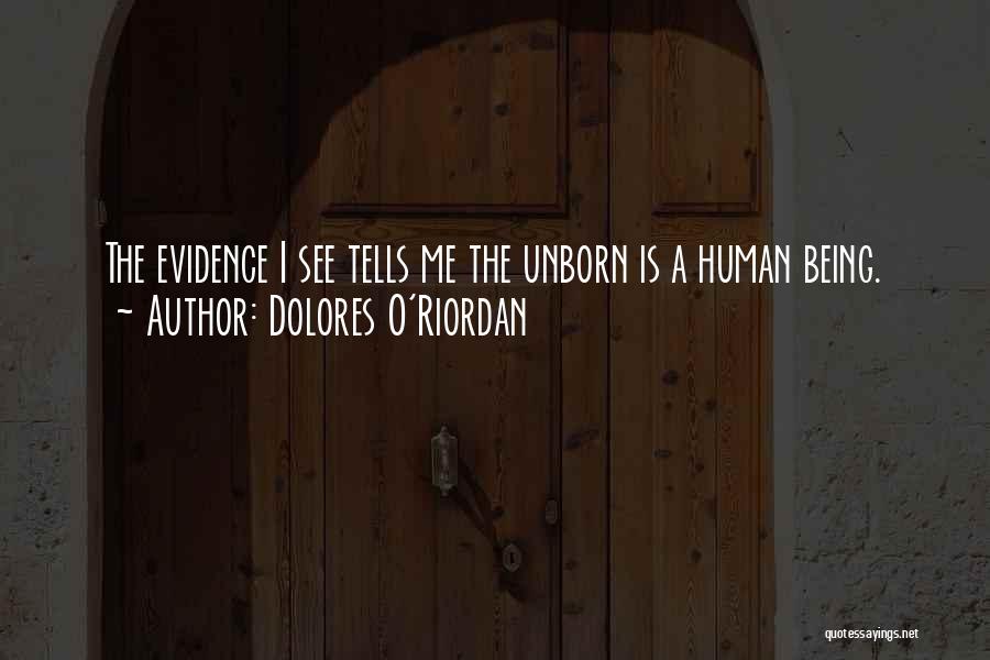 Dolores O'Riordan Quotes: The Evidence I See Tells Me The Unborn Is A Human Being.