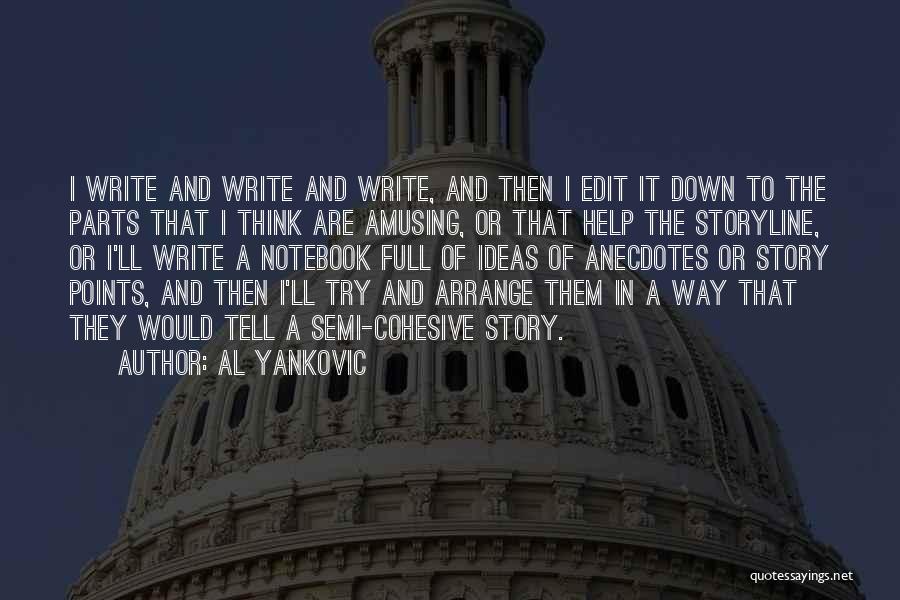 Al Yankovic Quotes: I Write And Write And Write, And Then I Edit It Down To The Parts That I Think Are Amusing,