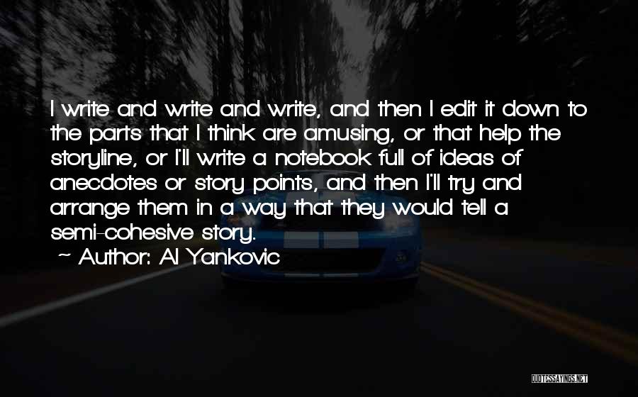 Al Yankovic Quotes: I Write And Write And Write, And Then I Edit It Down To The Parts That I Think Are Amusing,