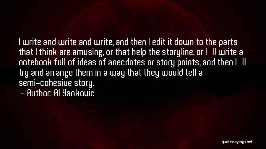 Al Yankovic Quotes: I Write And Write And Write, And Then I Edit It Down To The Parts That I Think Are Amusing,