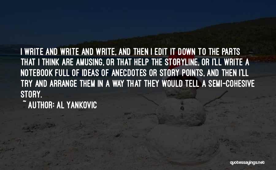 Al Yankovic Quotes: I Write And Write And Write, And Then I Edit It Down To The Parts That I Think Are Amusing,