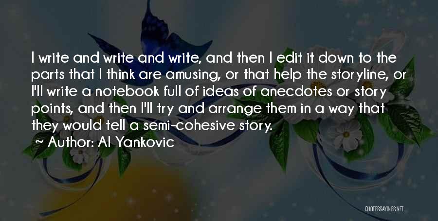 Al Yankovic Quotes: I Write And Write And Write, And Then I Edit It Down To The Parts That I Think Are Amusing,