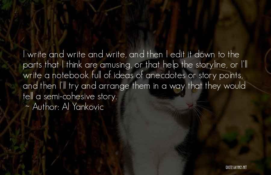 Al Yankovic Quotes: I Write And Write And Write, And Then I Edit It Down To The Parts That I Think Are Amusing,