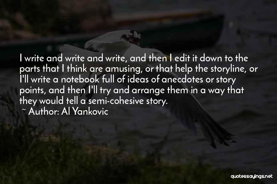 Al Yankovic Quotes: I Write And Write And Write, And Then I Edit It Down To The Parts That I Think Are Amusing,