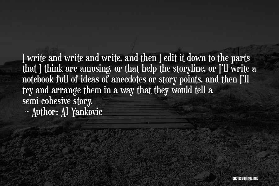 Al Yankovic Quotes: I Write And Write And Write, And Then I Edit It Down To The Parts That I Think Are Amusing,