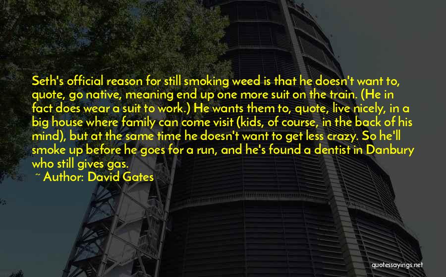 David Gates Quotes: Seth's Official Reason For Still Smoking Weed Is That He Doesn't Want To, Quote, Go Native, Meaning End Up One