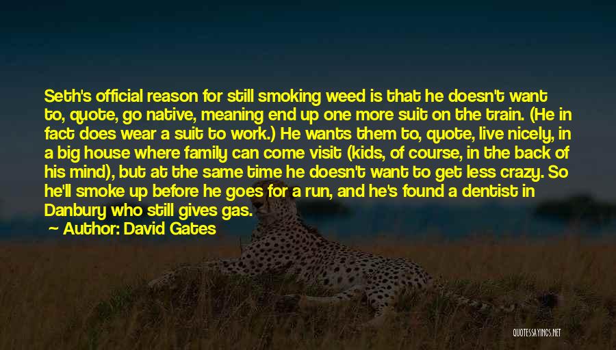 David Gates Quotes: Seth's Official Reason For Still Smoking Weed Is That He Doesn't Want To, Quote, Go Native, Meaning End Up One