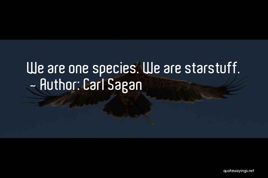 Carl Sagan Quotes: We Are One Species. We Are Starstuff.