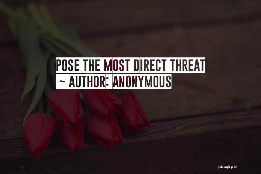 Anonymous Quotes: Pose The Most Direct Threat