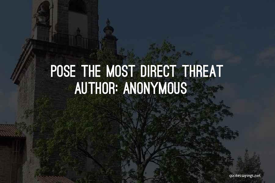 Anonymous Quotes: Pose The Most Direct Threat