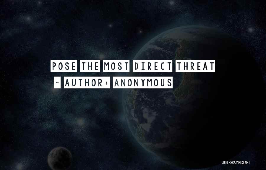 Anonymous Quotes: Pose The Most Direct Threat