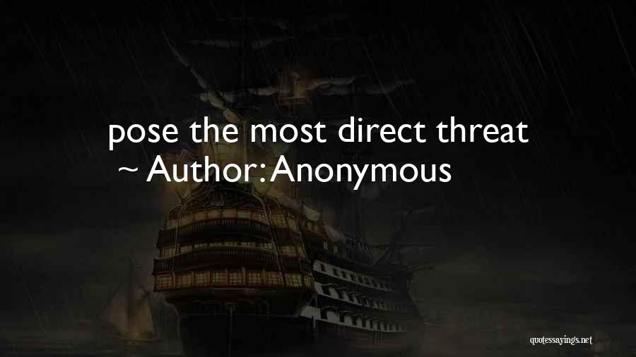 Anonymous Quotes: Pose The Most Direct Threat