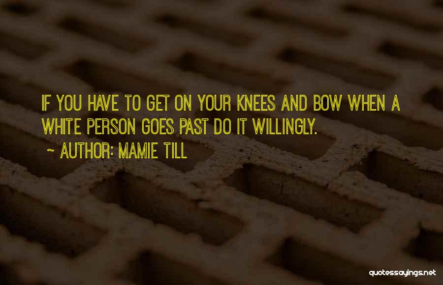 Mamie Till Quotes: If You Have To Get On Your Knees And Bow When A White Person Goes Past Do It Willingly.