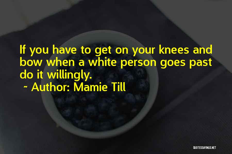 Mamie Till Quotes: If You Have To Get On Your Knees And Bow When A White Person Goes Past Do It Willingly.