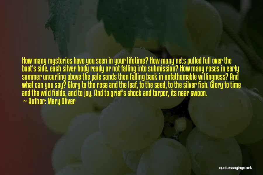 Mary Oliver Quotes: How Many Mysteries Have You Seen In Your Lifetime? How Many Nets Pulled Full Over The Boat's Side, Each Silver