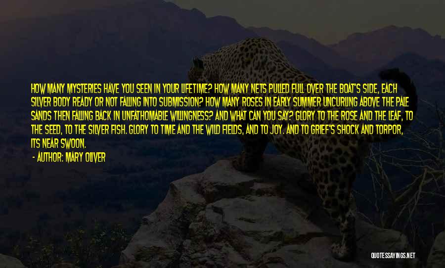 Mary Oliver Quotes: How Many Mysteries Have You Seen In Your Lifetime? How Many Nets Pulled Full Over The Boat's Side, Each Silver