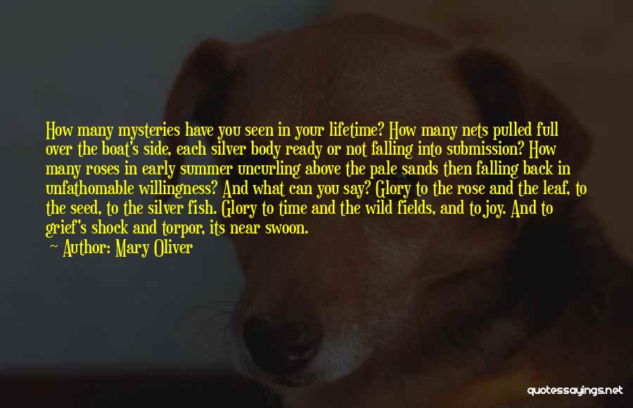 Mary Oliver Quotes: How Many Mysteries Have You Seen In Your Lifetime? How Many Nets Pulled Full Over The Boat's Side, Each Silver