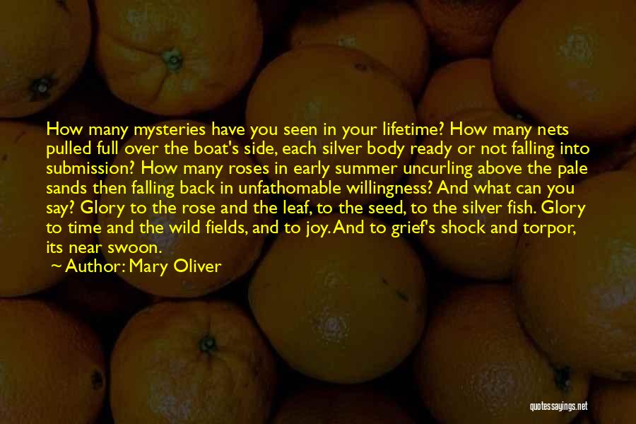 Mary Oliver Quotes: How Many Mysteries Have You Seen In Your Lifetime? How Many Nets Pulled Full Over The Boat's Side, Each Silver