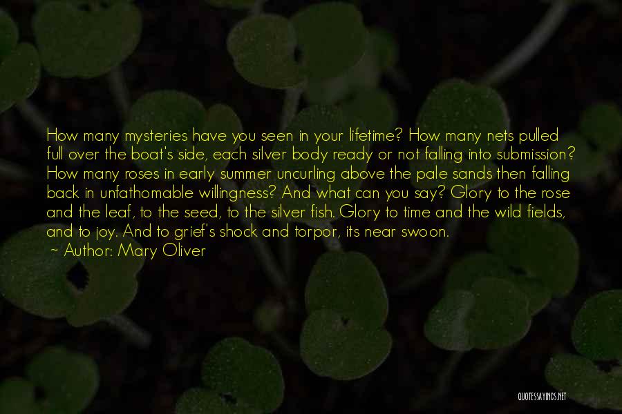 Mary Oliver Quotes: How Many Mysteries Have You Seen In Your Lifetime? How Many Nets Pulled Full Over The Boat's Side, Each Silver