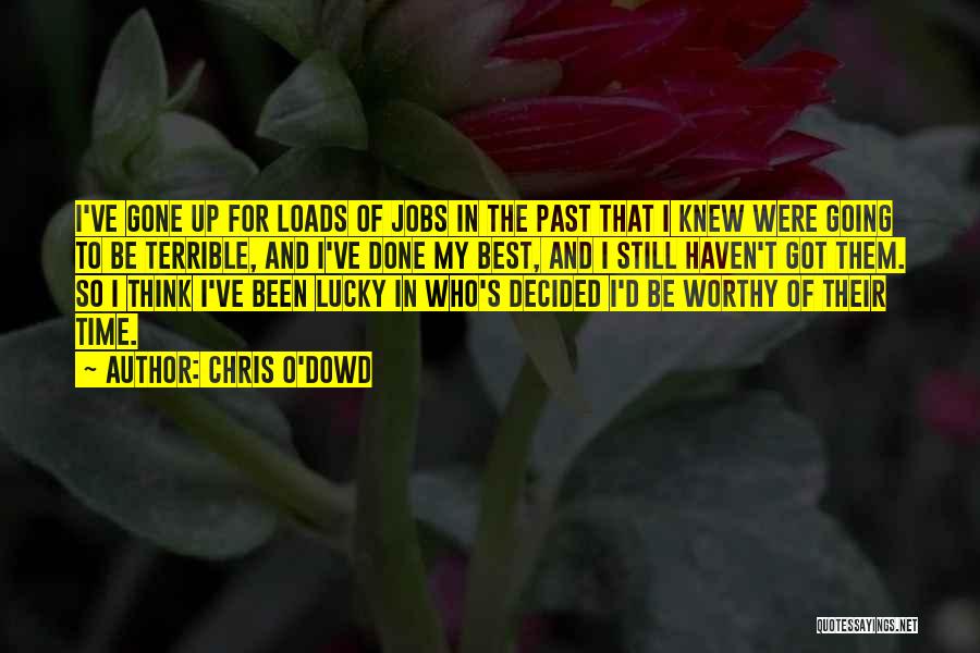 Chris O'Dowd Quotes: I've Gone Up For Loads Of Jobs In The Past That I Knew Were Going To Be Terrible, And I've