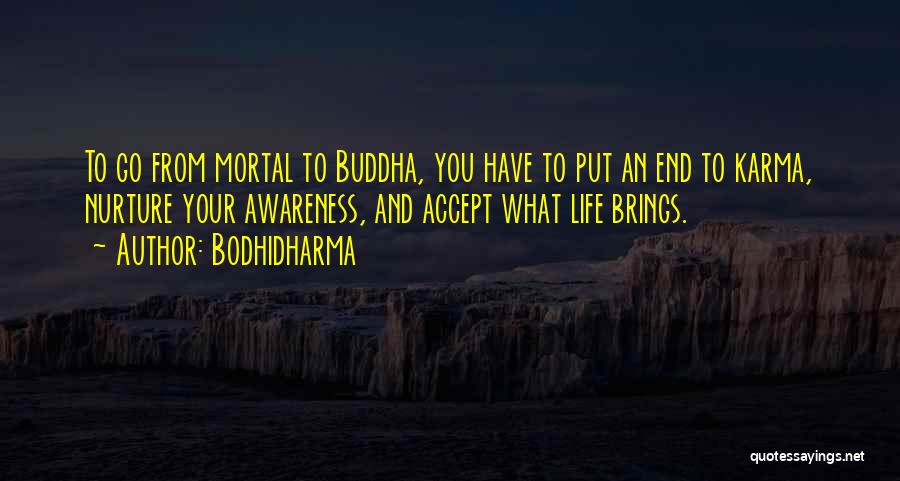 Bodhidharma Quotes: To Go From Mortal To Buddha, You Have To Put An End To Karma, Nurture Your Awareness, And Accept What