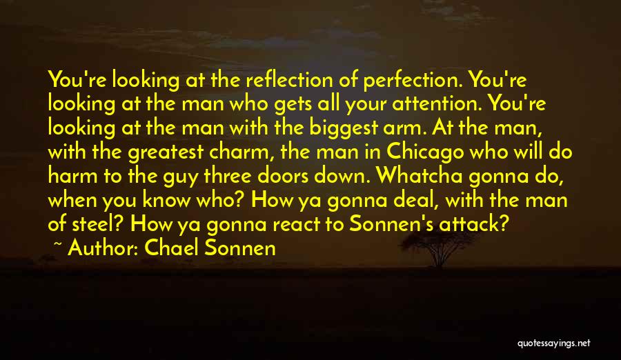 Chael Sonnen Quotes: You're Looking At The Reflection Of Perfection. You're Looking At The Man Who Gets All Your Attention. You're Looking At