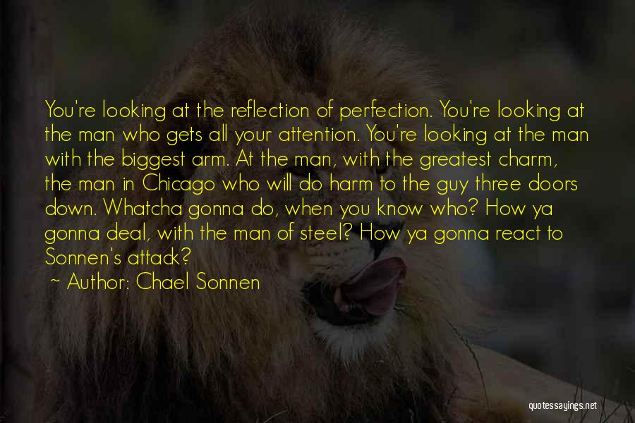 Chael Sonnen Quotes: You're Looking At The Reflection Of Perfection. You're Looking At The Man Who Gets All Your Attention. You're Looking At