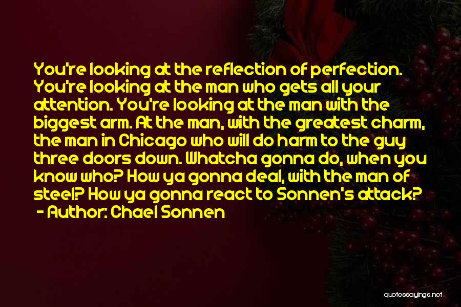 Chael Sonnen Quotes: You're Looking At The Reflection Of Perfection. You're Looking At The Man Who Gets All Your Attention. You're Looking At