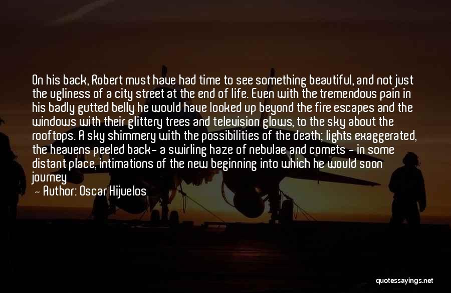 Oscar Hijuelos Quotes: On His Back, Robert Must Have Had Time To See Something Beautiful, And Not Just The Ugliness Of A City