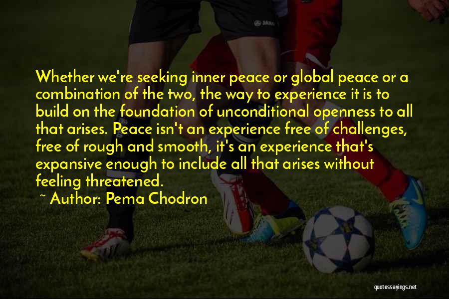 Pema Chodron Quotes: Whether We're Seeking Inner Peace Or Global Peace Or A Combination Of The Two, The Way To Experience It Is