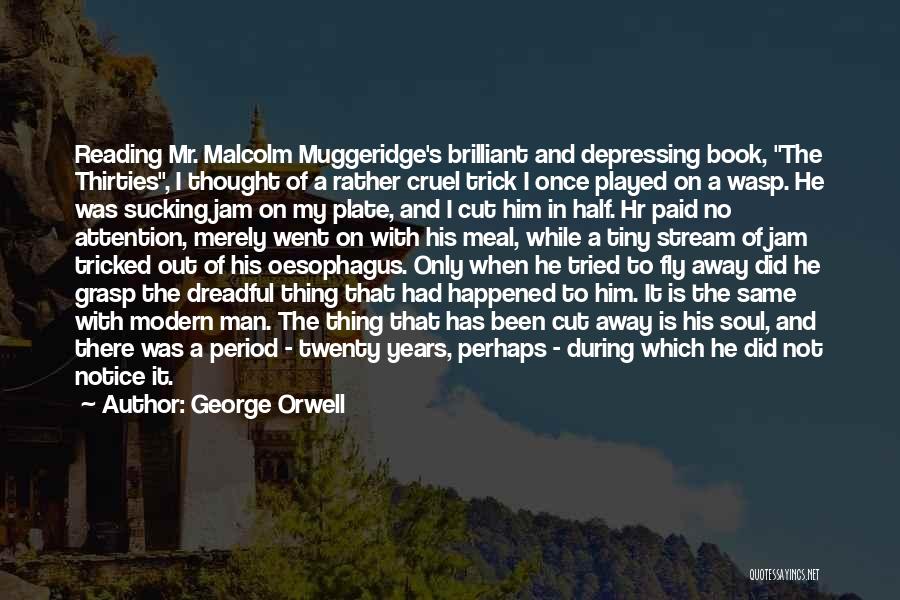 George Orwell Quotes: Reading Mr. Malcolm Muggeridge's Brilliant And Depressing Book, The Thirties, I Thought Of A Rather Cruel Trick I Once Played