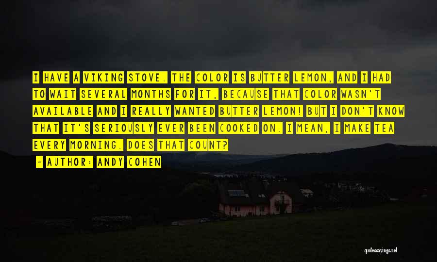 Andy Cohen Quotes: I Have A Viking Stove. The Color Is Butter Lemon, And I Had To Wait Several Months For It, Because