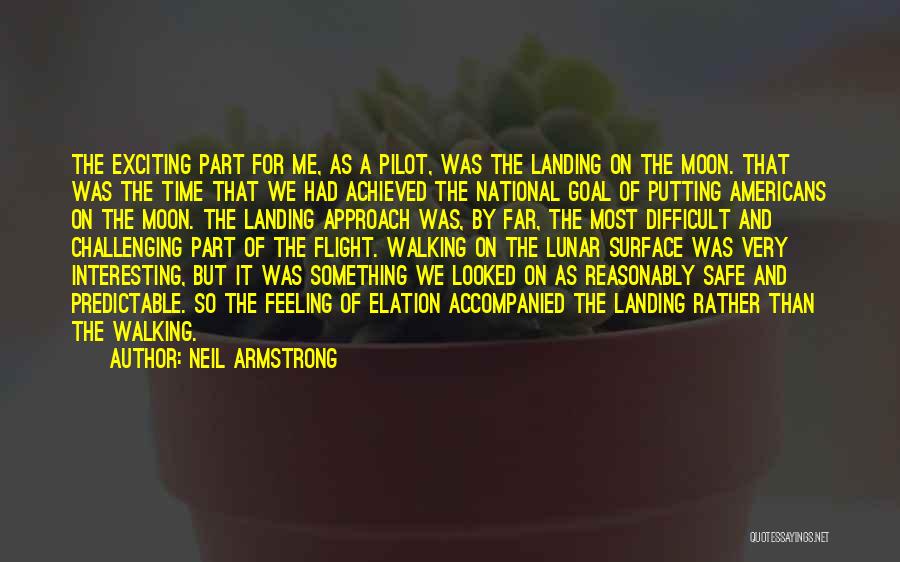 Neil Armstrong Quotes: The Exciting Part For Me, As A Pilot, Was The Landing On The Moon. That Was The Time That We