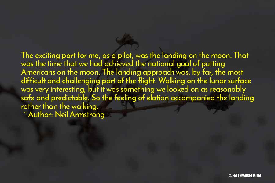 Neil Armstrong Quotes: The Exciting Part For Me, As A Pilot, Was The Landing On The Moon. That Was The Time That We