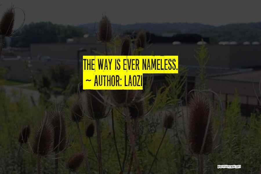 Laozi Quotes: The Way Is Ever Nameless.