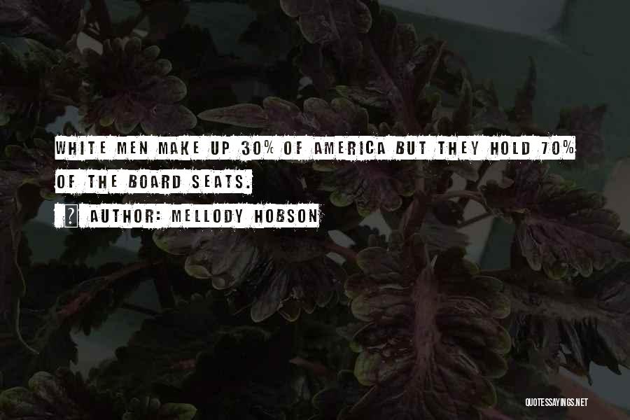 Mellody Hobson Quotes: White Men Make Up 30% Of America But They Hold 70% Of The Board Seats.