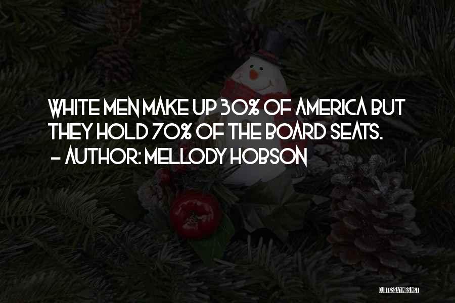 Mellody Hobson Quotes: White Men Make Up 30% Of America But They Hold 70% Of The Board Seats.