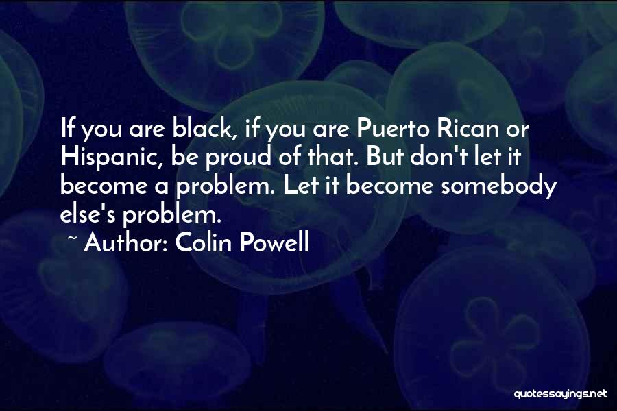 Colin Powell Quotes: If You Are Black, If You Are Puerto Rican Or Hispanic, Be Proud Of That. But Don't Let It Become