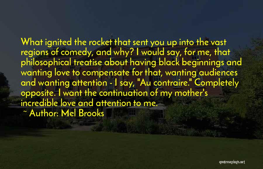 Mel Brooks Quotes: What Ignited The Rocket That Sent You Up Into The Vast Regions Of Comedy, And Why? I Would Say, For