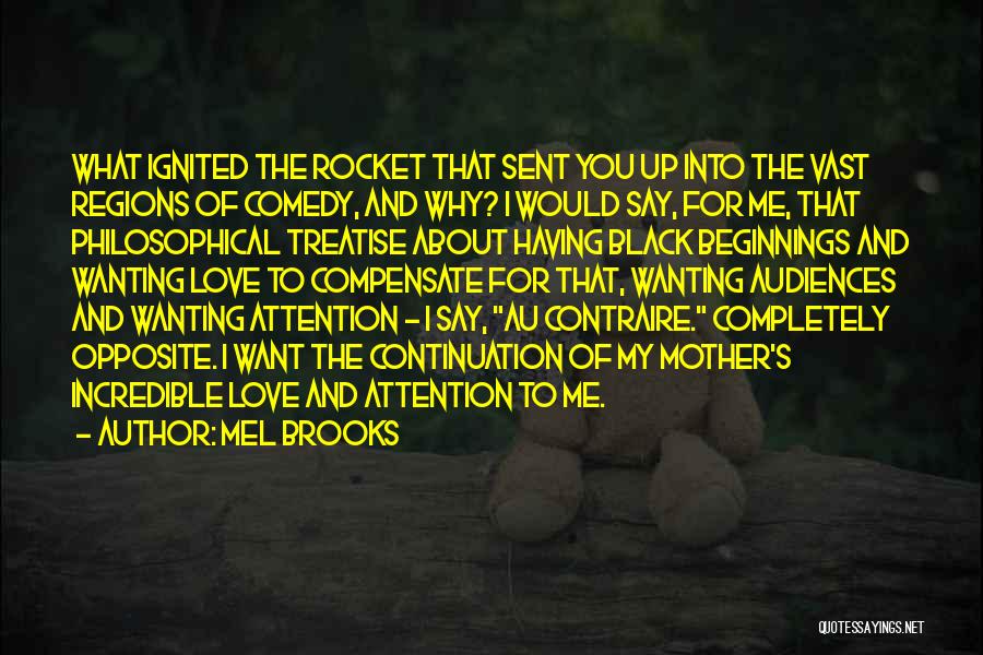 Mel Brooks Quotes: What Ignited The Rocket That Sent You Up Into The Vast Regions Of Comedy, And Why? I Would Say, For