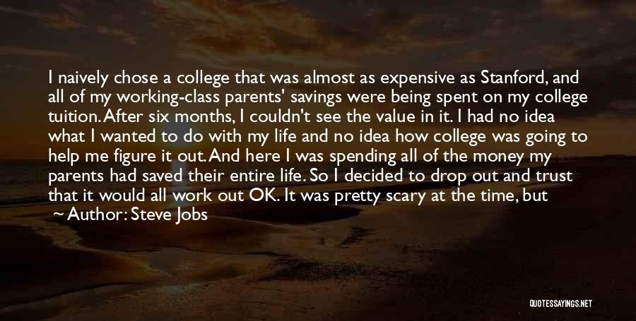 Steve Jobs Quotes: I Naively Chose A College That Was Almost As Expensive As Stanford, And All Of My Working-class Parents' Savings Were