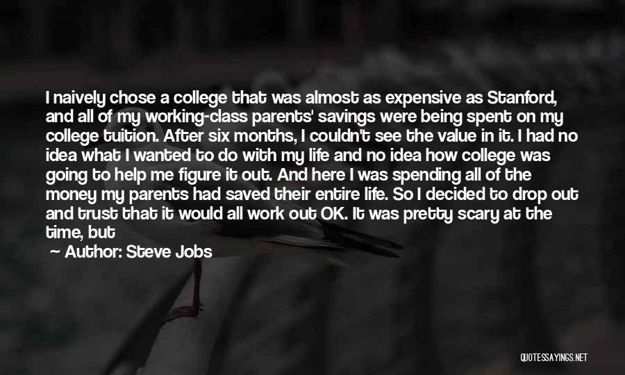 Steve Jobs Quotes: I Naively Chose A College That Was Almost As Expensive As Stanford, And All Of My Working-class Parents' Savings Were