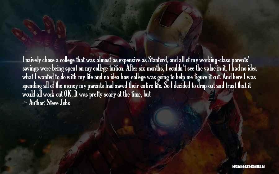 Steve Jobs Quotes: I Naively Chose A College That Was Almost As Expensive As Stanford, And All Of My Working-class Parents' Savings Were