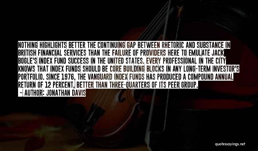 Jonathan Davis Quotes: Nothing Highlights Better The Continuing Gap Between Rhetoric And Substance In British Financial Services Than The Failure Of Providers Here