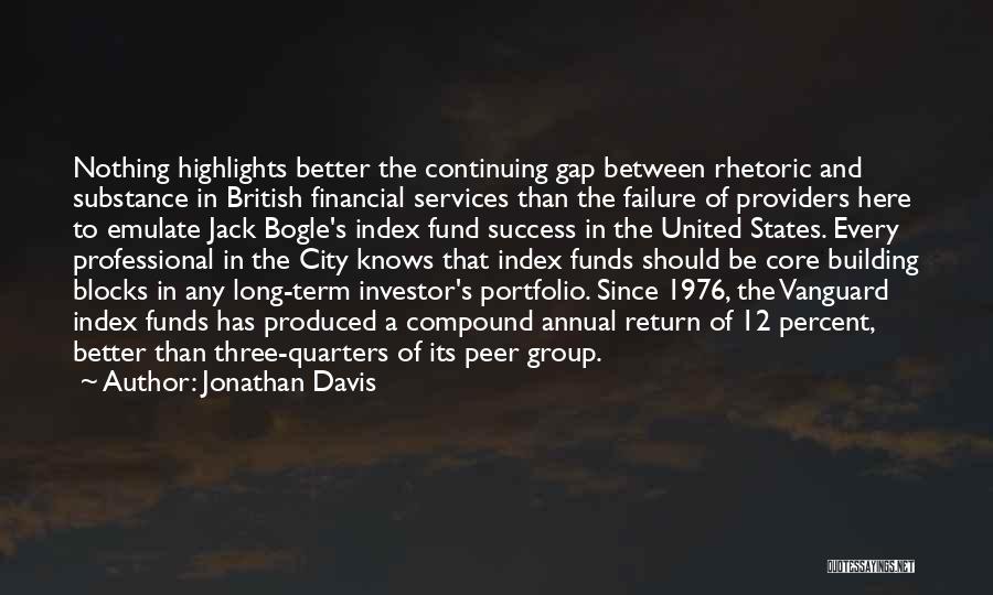 Jonathan Davis Quotes: Nothing Highlights Better The Continuing Gap Between Rhetoric And Substance In British Financial Services Than The Failure Of Providers Here